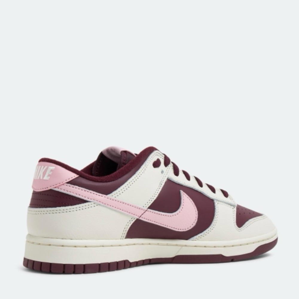 Nike Dunk Low Sneakers in Burgundy and Pink - Picture 2 of 4